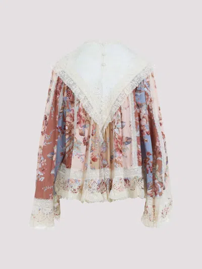 Zimmermann Awaken Lace-trimmed Blouse In Multi