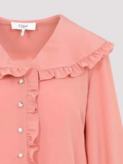 Chloé Silk Blouse In Brown