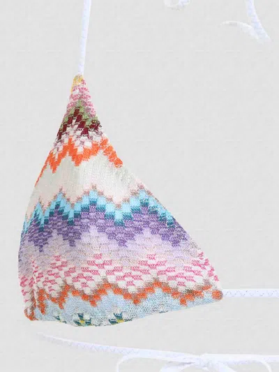 Missoni Chevron-pattern Tie Bikini In Green