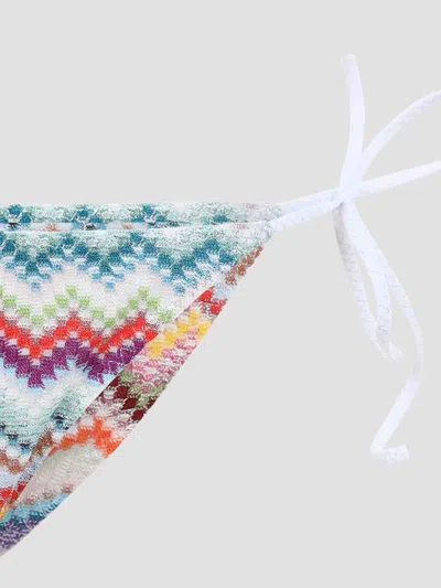 Missoni Chevron-pattern Tie Bikini In Green