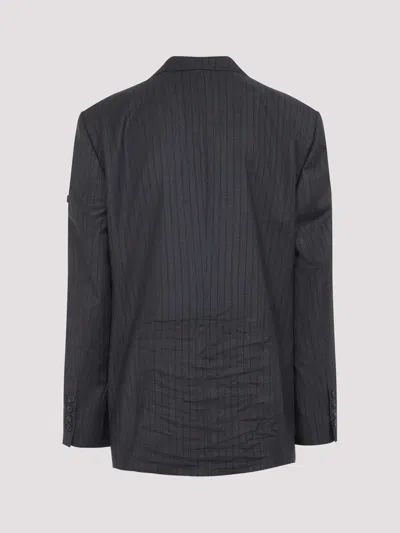 Balenciaga C.p.company Denim Blazer With Double-breasted Design In Black