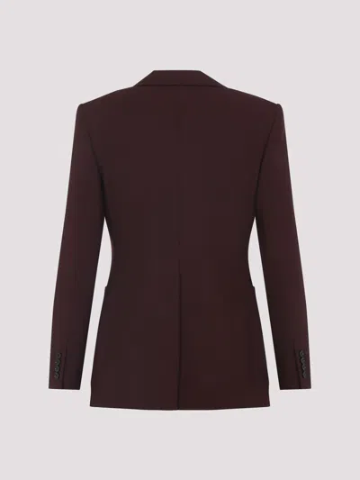 Chloé Suits Sigle Breasted Blazer Jackets Bordeaux In Burgundy