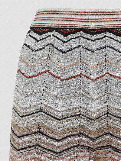 Missoni Sequin-embellished Striped Metallic Crochet-knit Wide-leg Pants In Multi
