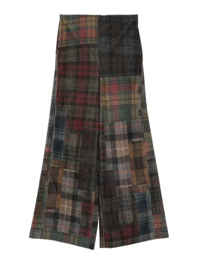 Bye Patchwork Design Trousers In Multi