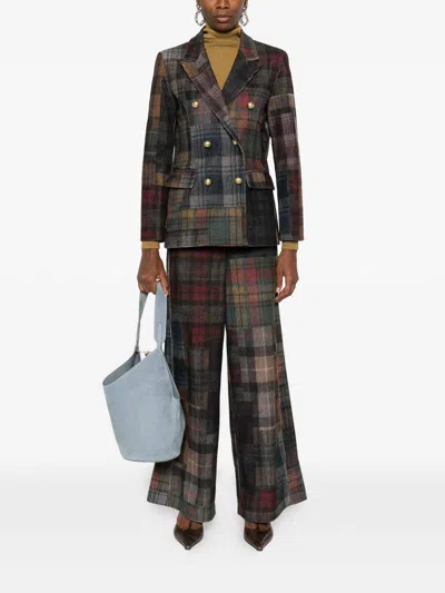 Bye Patchwork Design Trousers In Multi