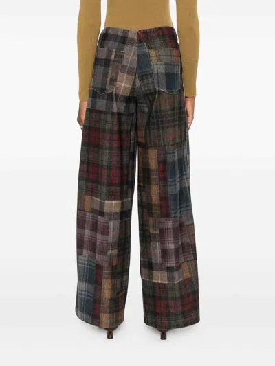 Bye Patchwork Design Trousers In Multi