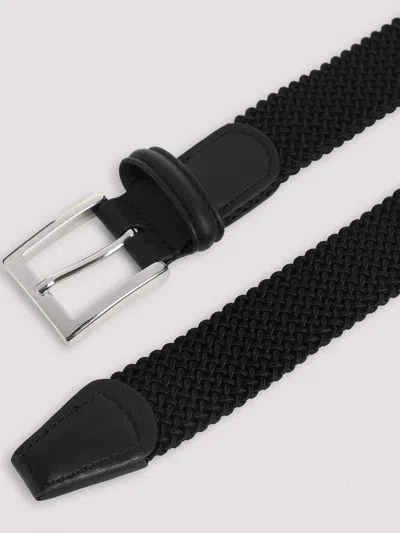 Kiton Elastic Belt In Black