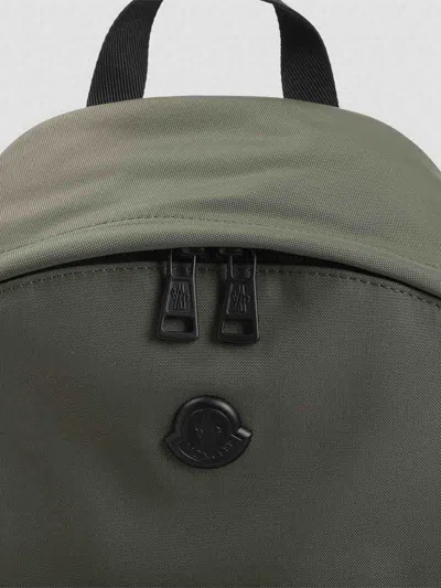Moncler Pierrick Backpack Front Pocket Adjustable Straps Handle In Green