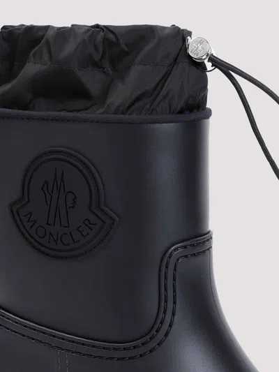 Moncler Kickstream Calf Height Rain Boots In Black