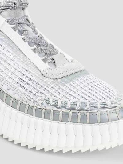 Chloé Chloe Women Multicolor Fabric Nama Sneakers In White