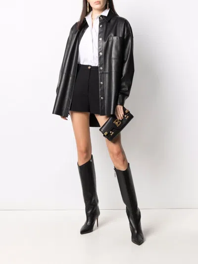 Balmain Pochette B-buzz 23 In Pelle Di Vitello In Black