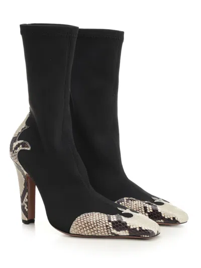 Paris Texas Belle Western Ankle Boot In Black