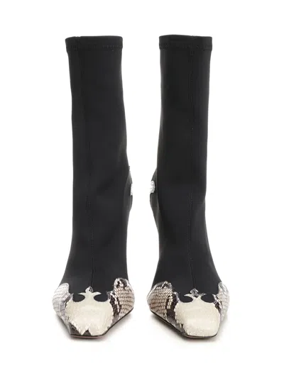 Paris Texas Belle Western Ankle Boot In Black