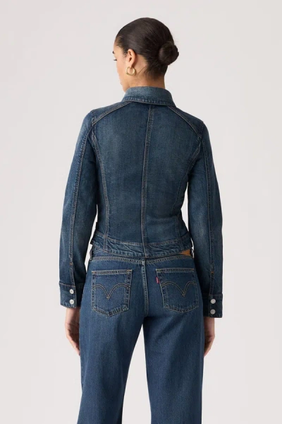 Levi's Stretch Fitted Trucker Jacket In Blue