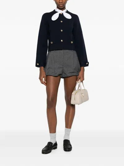 Maje Collar Button Cardigan In Black