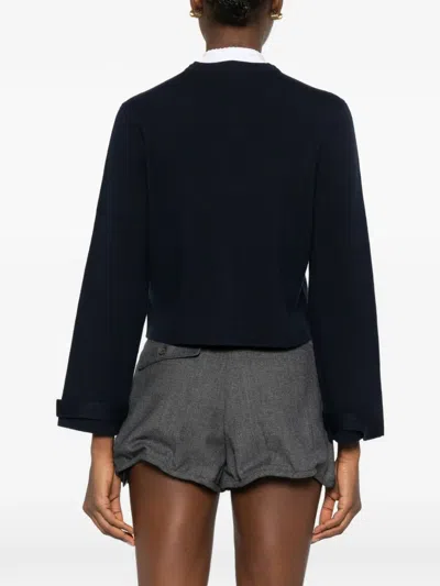 Maje Collar Button Cardigan In Black