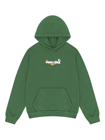 花卉刺绣连帽衫