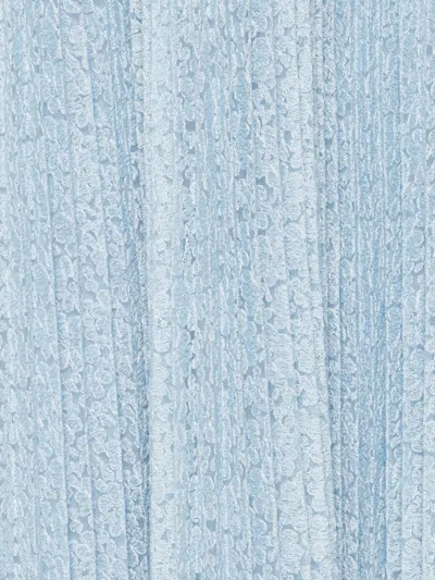 Ermanno Scervino Long Skirt Pleated Midi Lace Elastic In Blue