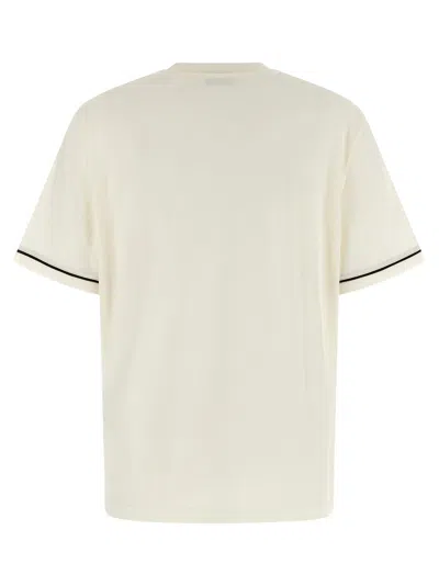 Ferragamo Gancini Crew Neck T Shirt Pocket Trim In White