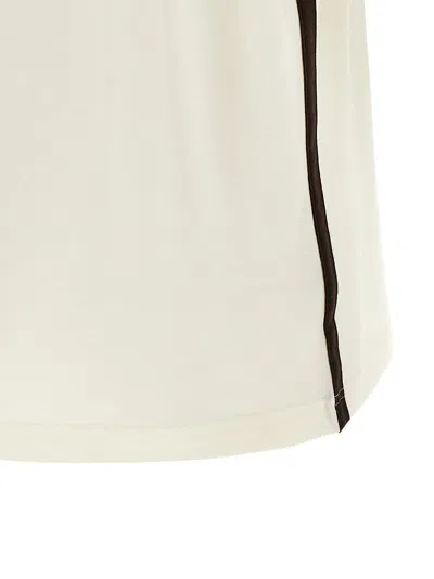 Ferragamo Gancini Crew Neck T Shirt Pocket Trim In White