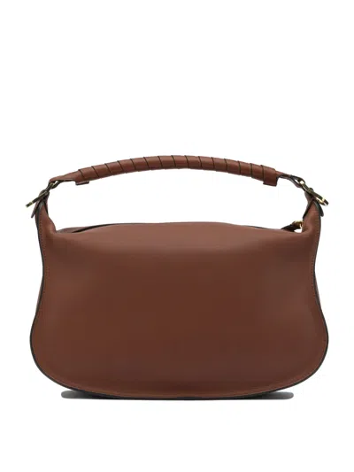 Chloé Marcie Shoulder Bags Brown In Brown