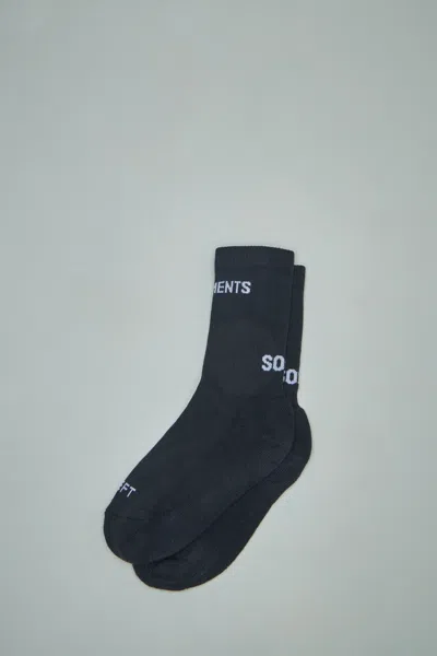 Vetements Logo Sock In Black