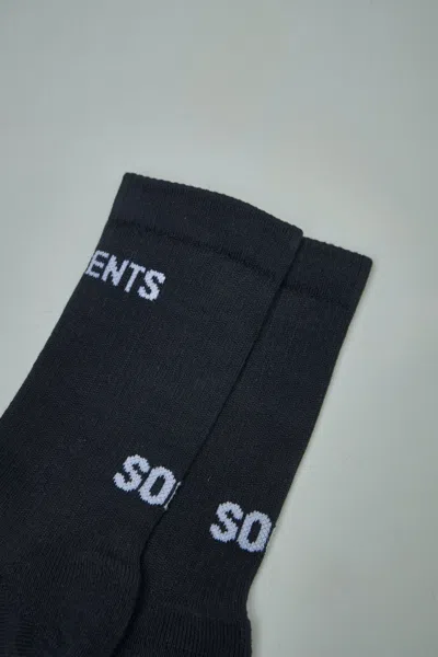 Vetements Logo Sock In Black