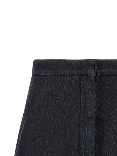 Max Mara Mxmcalca Bermuda And Short Blue In Gray