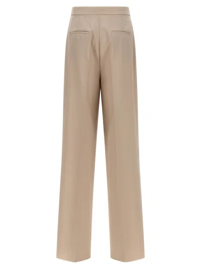 Max Mara Mxmgirone Tailored Trousers Belt Loops Pockets In Neutral