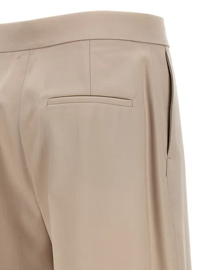 Max Mara Mxmgirone Tailored Trousers Belt Loops Pockets In Neutral