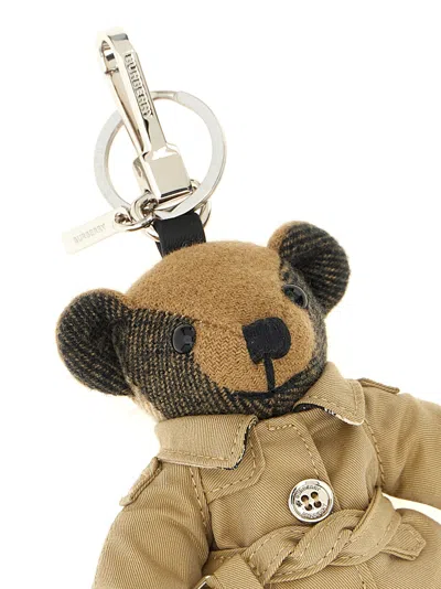 Burberry Orsetto Thomas Keyring Multicolor In Brown