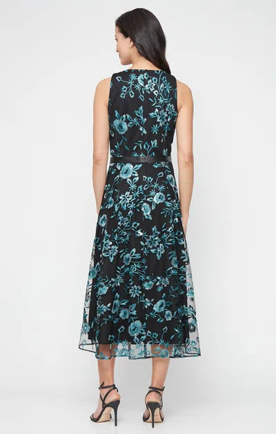 Alex Evenings 81171839 Short Floral Midi Length Cocktail Dress In Multi
