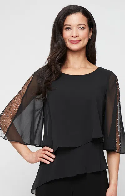 Sl Fashions 9477537 Long Plus Size Formal Jumpsuit In Black