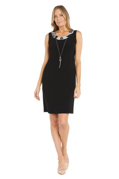 R & M Richards 1493 Two Piece Short Mother Of The Bride Jacket Dress In Black