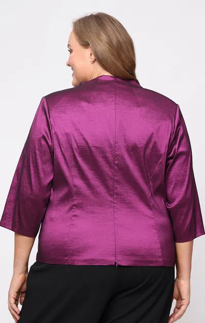 Alex Evenings 8466718 Plus Size Formal Top In Purple