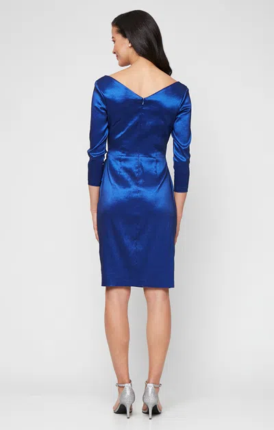 Alex Evenings 8166716 Short Mini Cocktail Dress In Blue