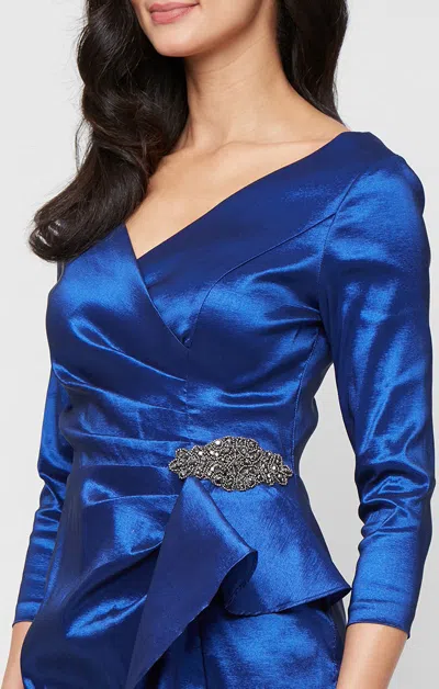 Alex Evenings 8166716 Short Mini Cocktail Dress In Blue