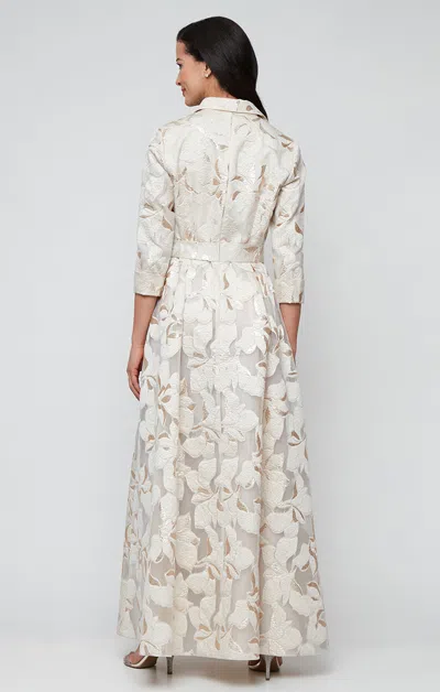 Alex Evenings 8181201 Long Ball Gown Formal Evening Dress In White