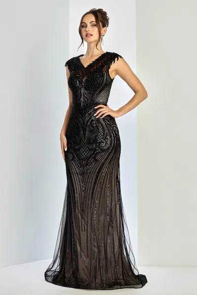 Adora Design 3272 Plus Size Long Beaded Formal Evening Dress
