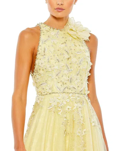 Mac Duggal 11310 High Low Formal Evening Prom Gown In Yellow