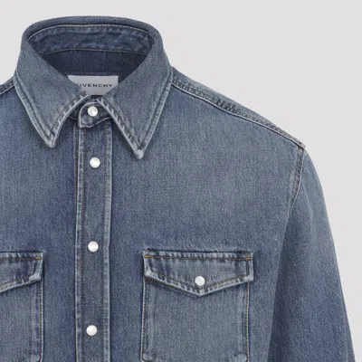 Givenchy Shirts Blue In Blue