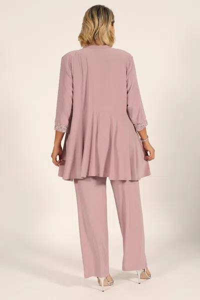 R & M Richards 7772 Mother Of The Bride Formal Pant Suit In Pink