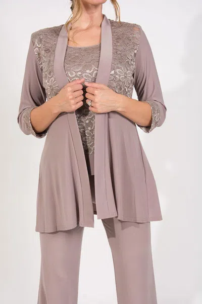 R & M Richards 7772 Mother Of The Bride Formal Pant Suit In Pink