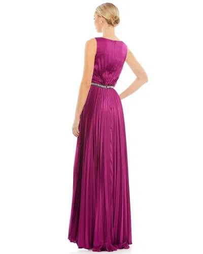 Mac Duggal 26610 Long Sleeveless Formal Beaded Gown In Purple