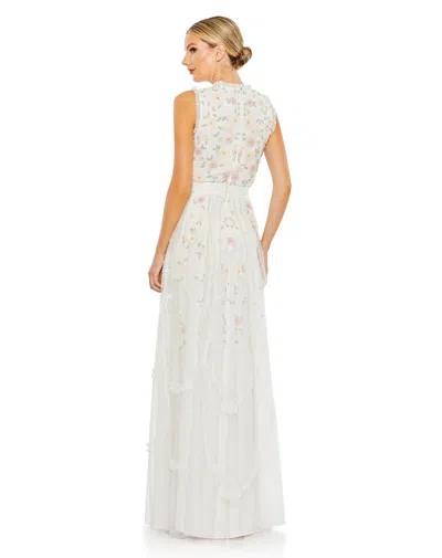 Mac Duggal 9137 Long Sleeveless Formal Ruffle Gown In Multi