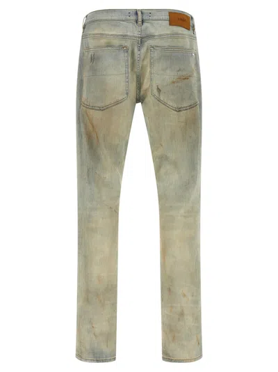 Amiri Suede Mx1 Jeans Distressed Style Trousers