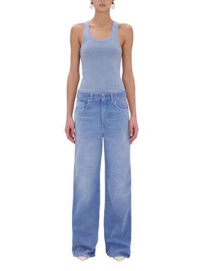 Haikure Winona Bull Wide Leg Denim Trousers In Blue