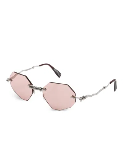Kuboraum Geometric-frame Sunglasses In Silver