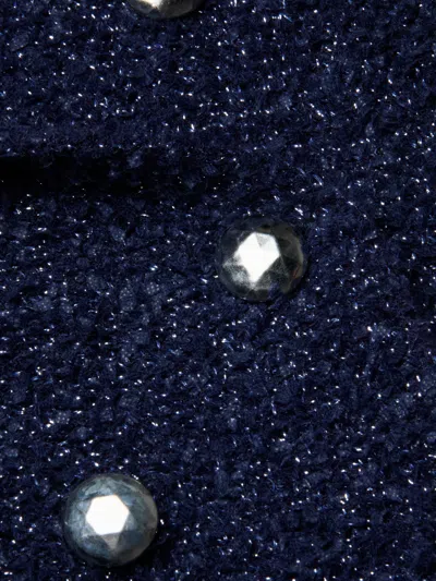 L'agence Bethany Knit Blazer In Blue