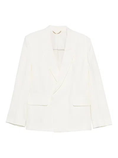 Victoria Beckham Oversized Double-breasted Crepe Blazer In White